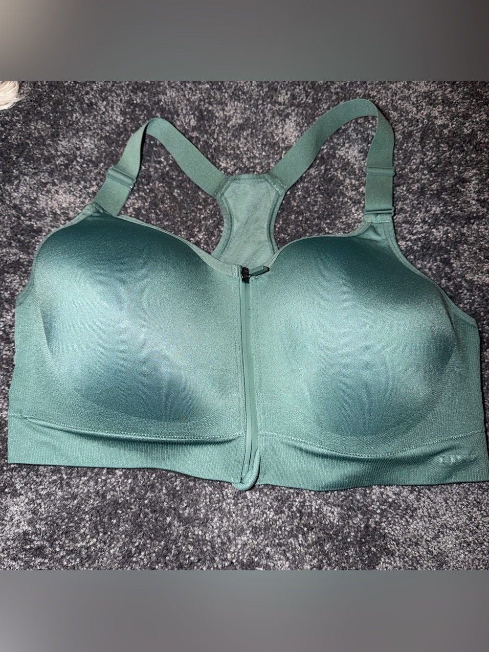 Front-Zip Victoria Secret Pink Sports Bra - Deep Teal